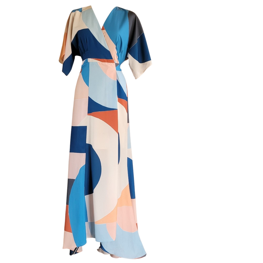 Hutch Multicolor Abstract Maxi Dress